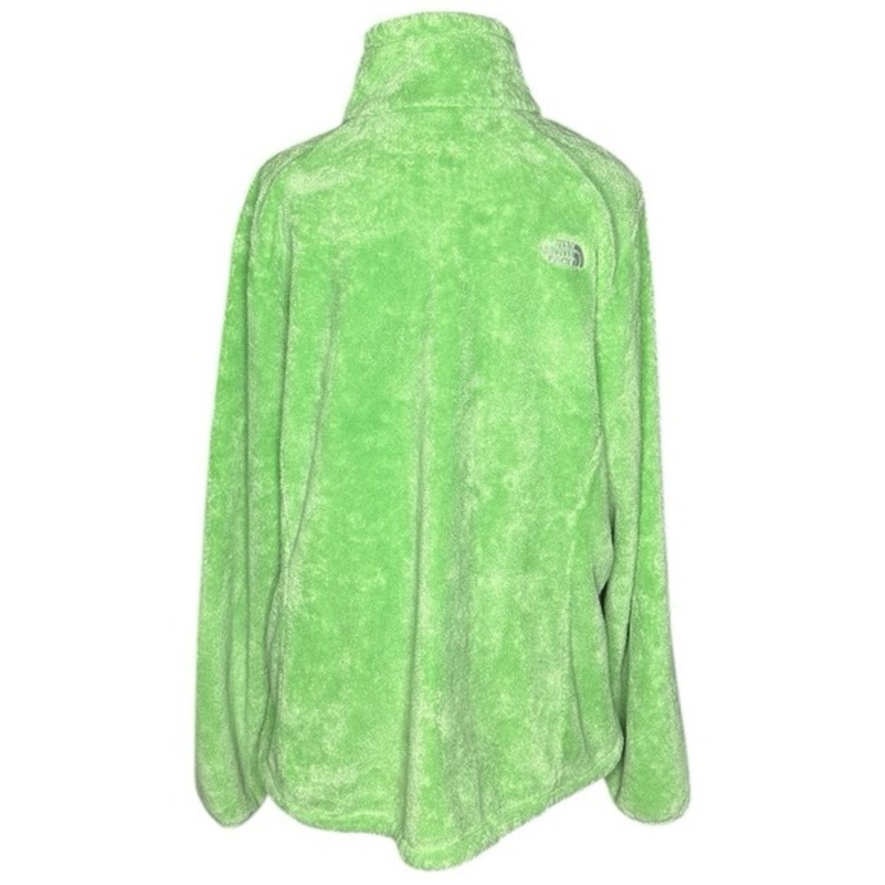 The North Face Osito Fleece Jacket Womens XXL Lime Green Full Zip Soft Fuzzy - Picture 4 of 16